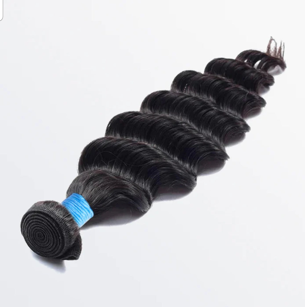Loose Deep Virgin Brazilian Hair #1B Natural Black