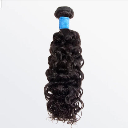 Water Wave Virgin Brazilian Hair #1B Natural Black